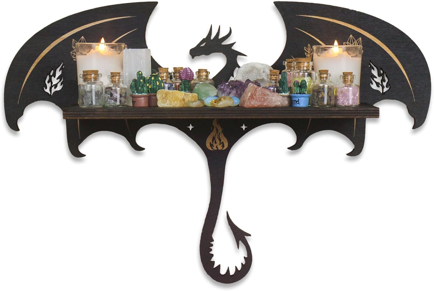 Amazon.com: FNYDOX Gothic Evil Dragon Decor Crystal Display Shelf
